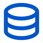 A blue icon representing data