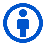 A blue icon representing independence