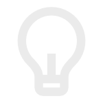 A white light bulb icon