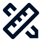 A black benchmarking icon