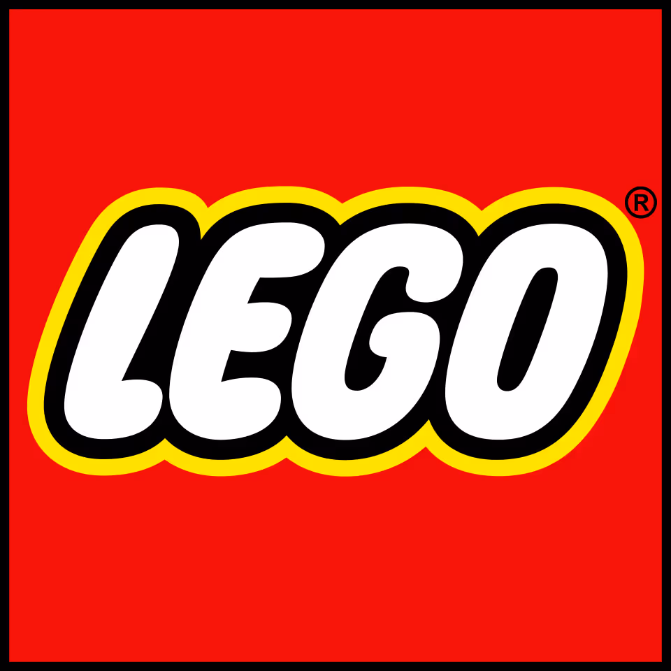 The logo of Lego.