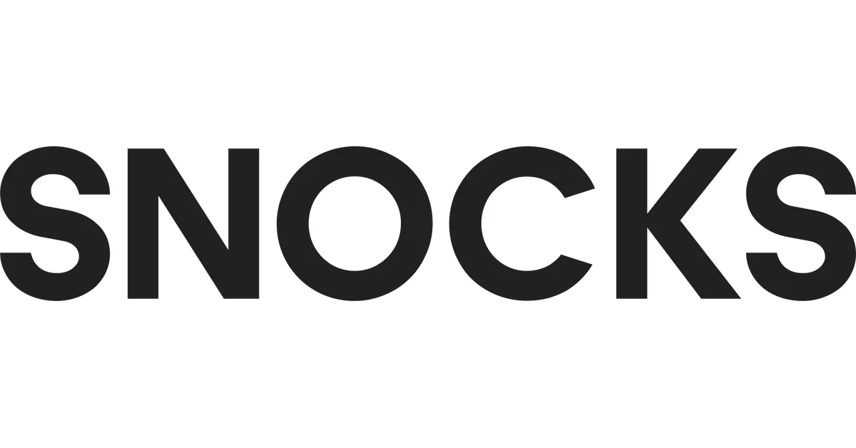 Black uppercase text spelling 'SNOCKS' on a white background.