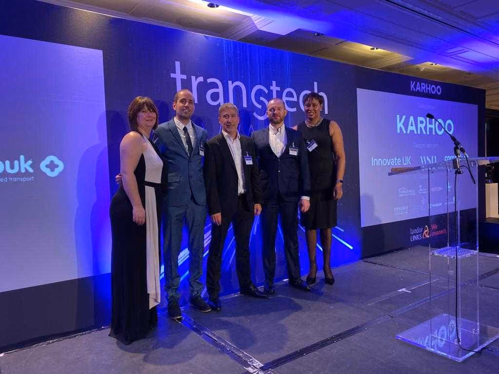 Group photo of the TES team at the Transtech awards gala