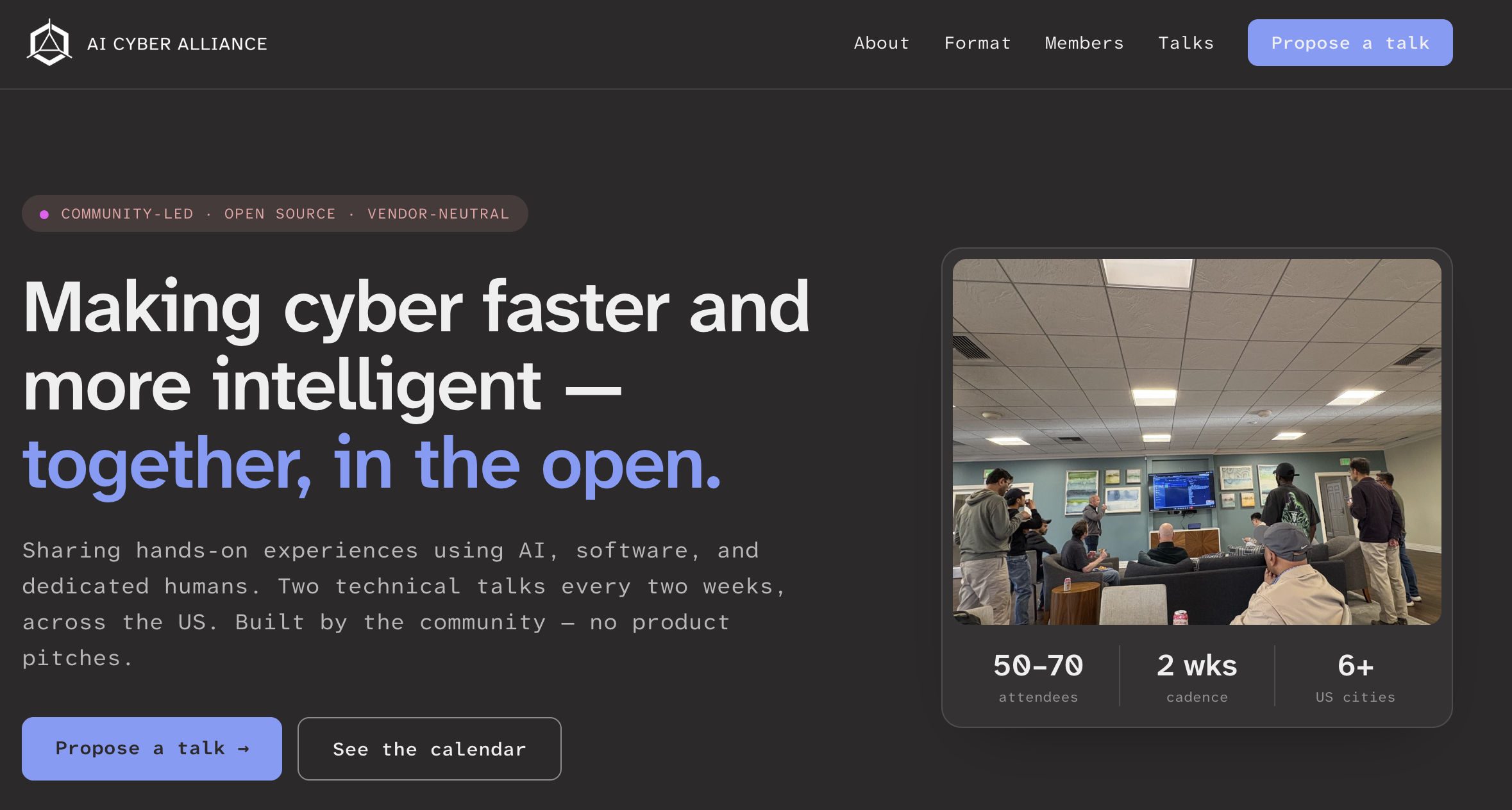 ai-cyber-alliance.org — making cyber faster and more intelligent, together
