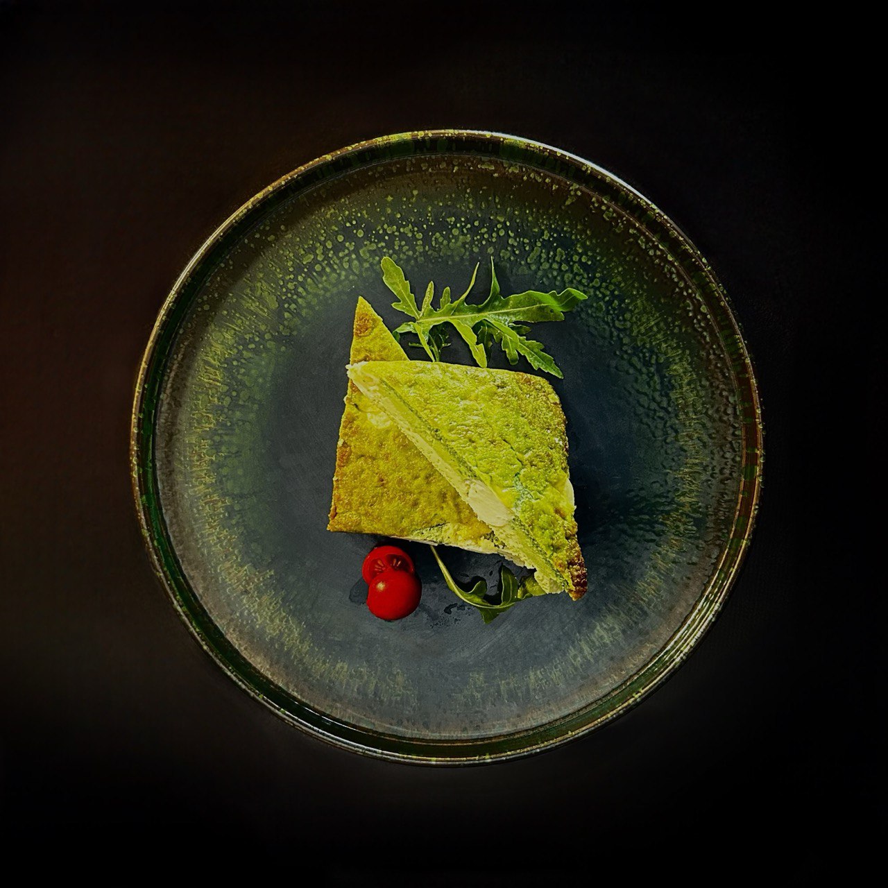 Шпинатний омлет з сиром моцарела