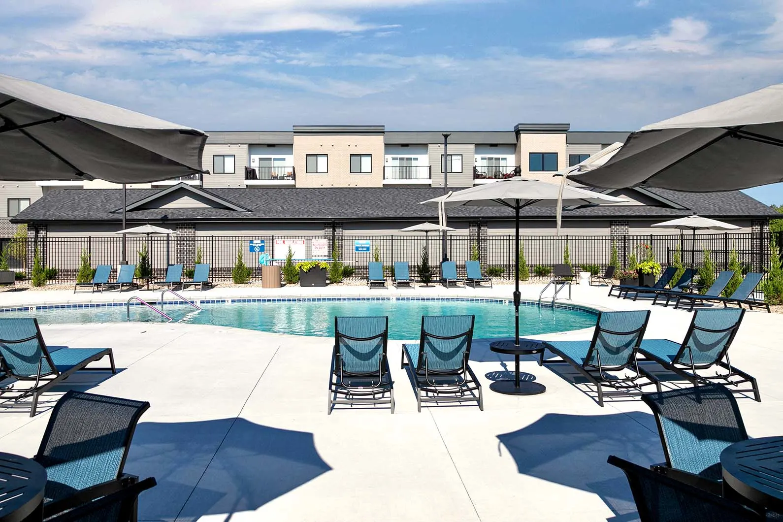 Grills with pool seating