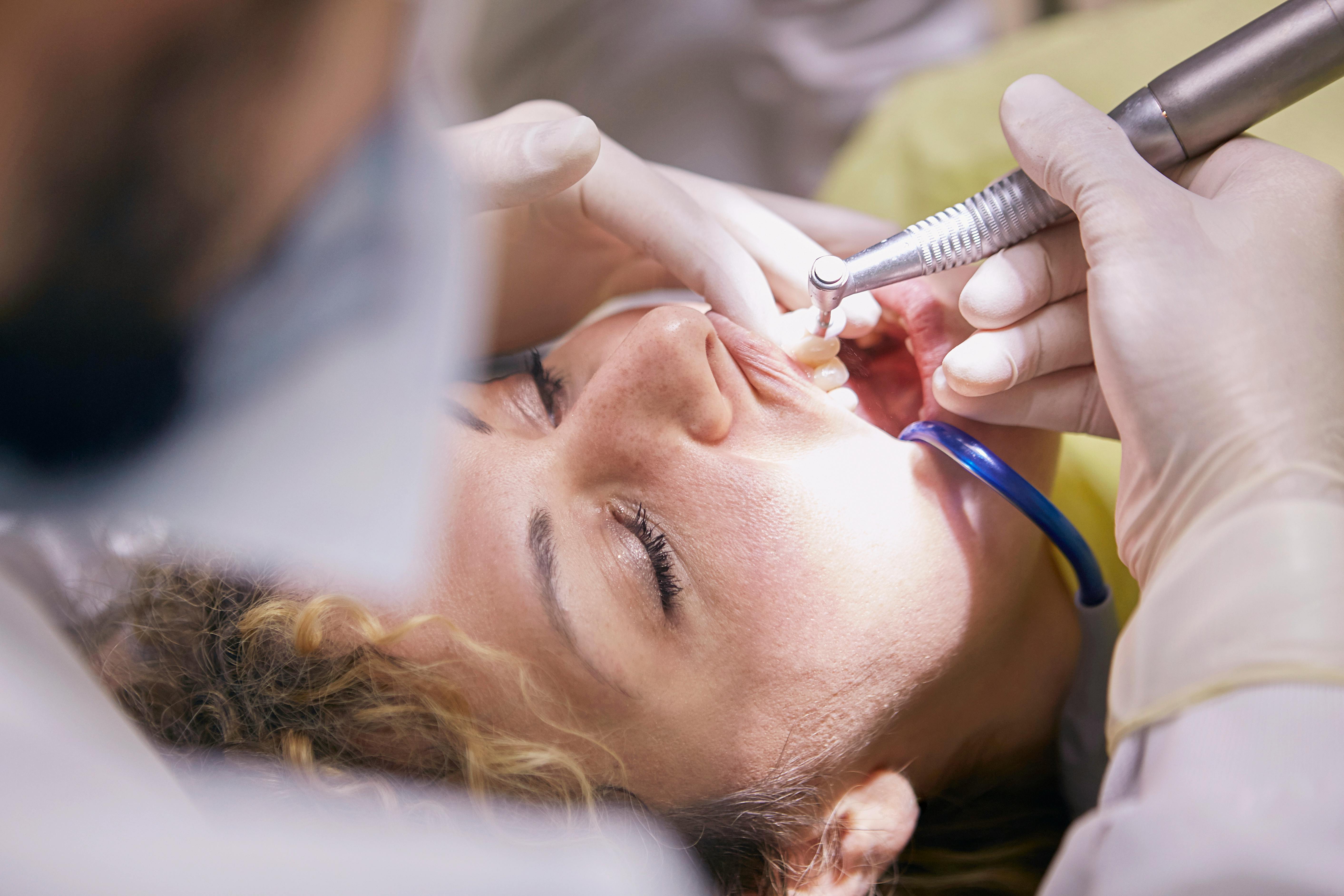image of a dental treatment in progress