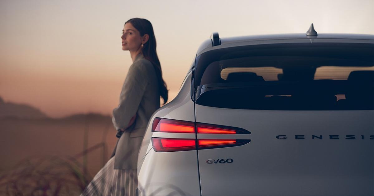 Rear exterior view of Genesis GV60