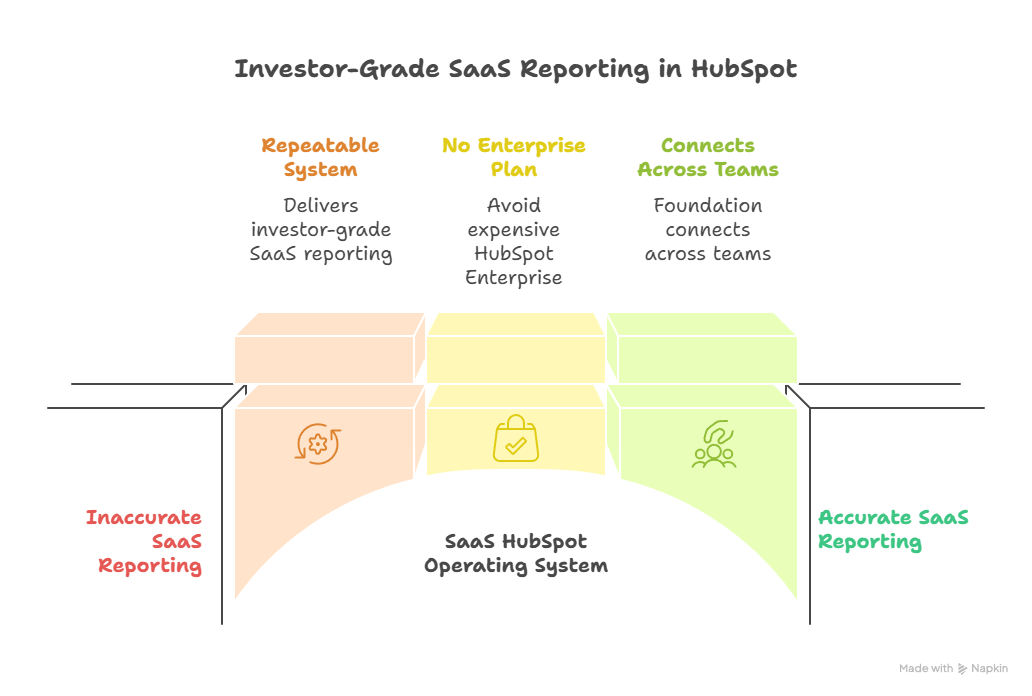 Investor Grade SaaS Reporting in HubSpot Infographic
