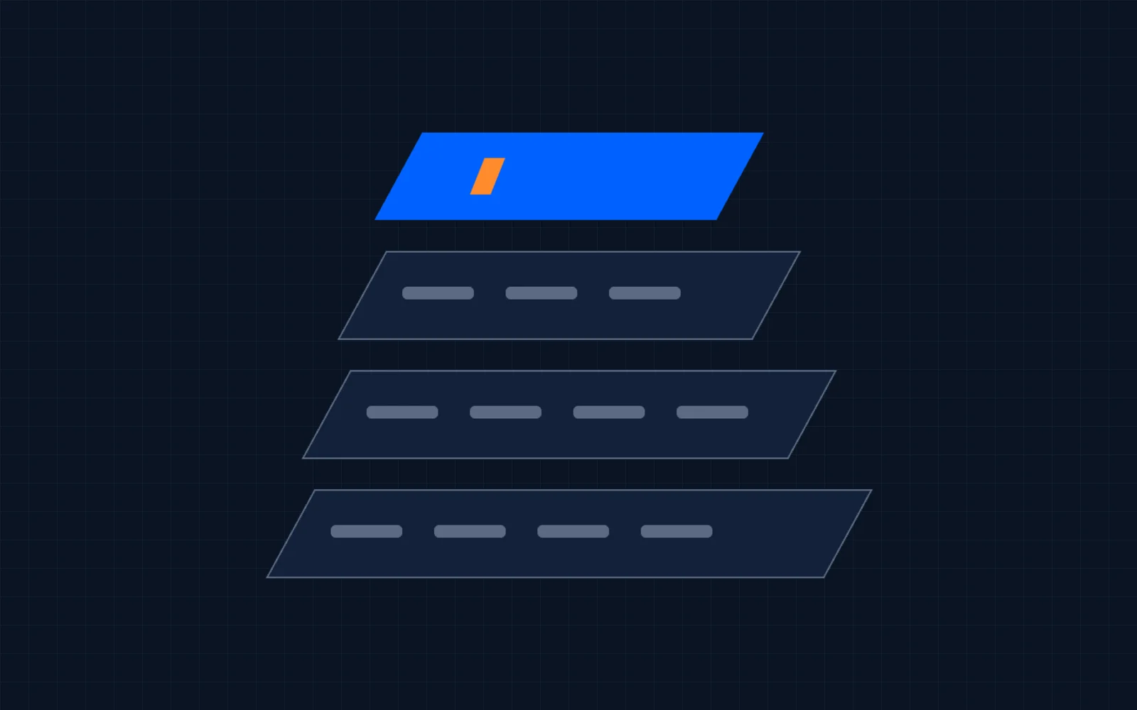 Illustration of stacked layers representing a HubSpot build