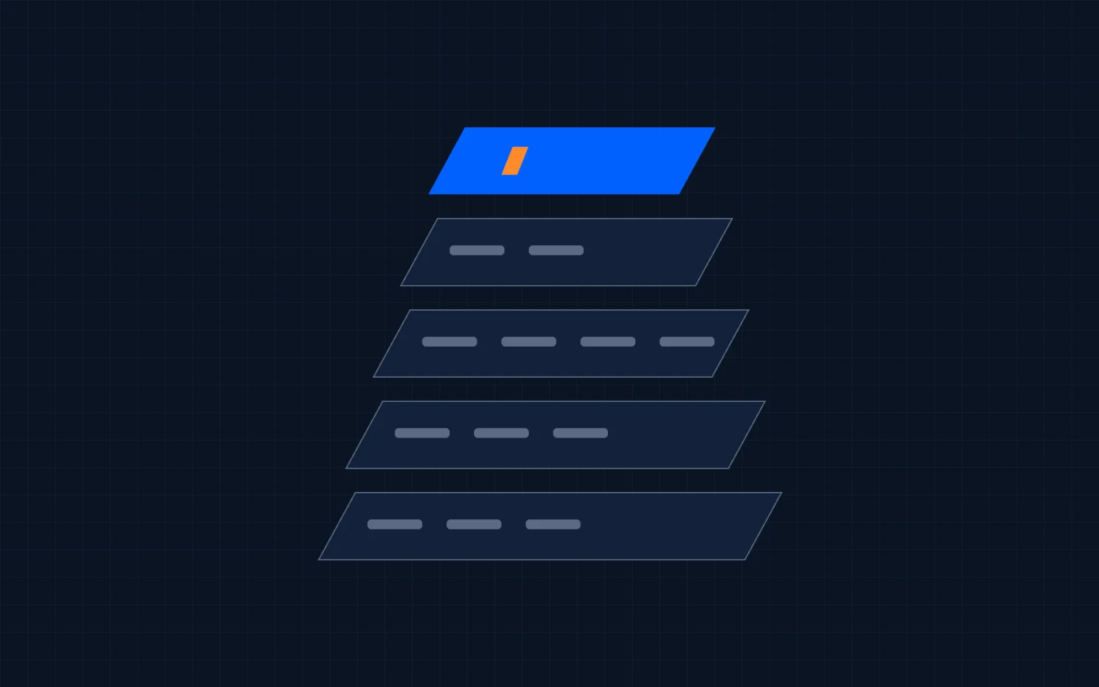 Illustration of stacked layers representing a HubSpot build