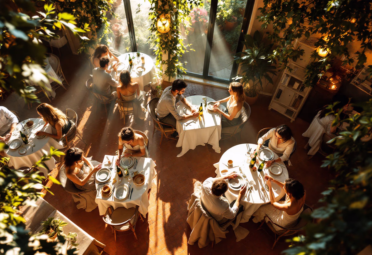 image of a hosted event inside the italian restaurant
