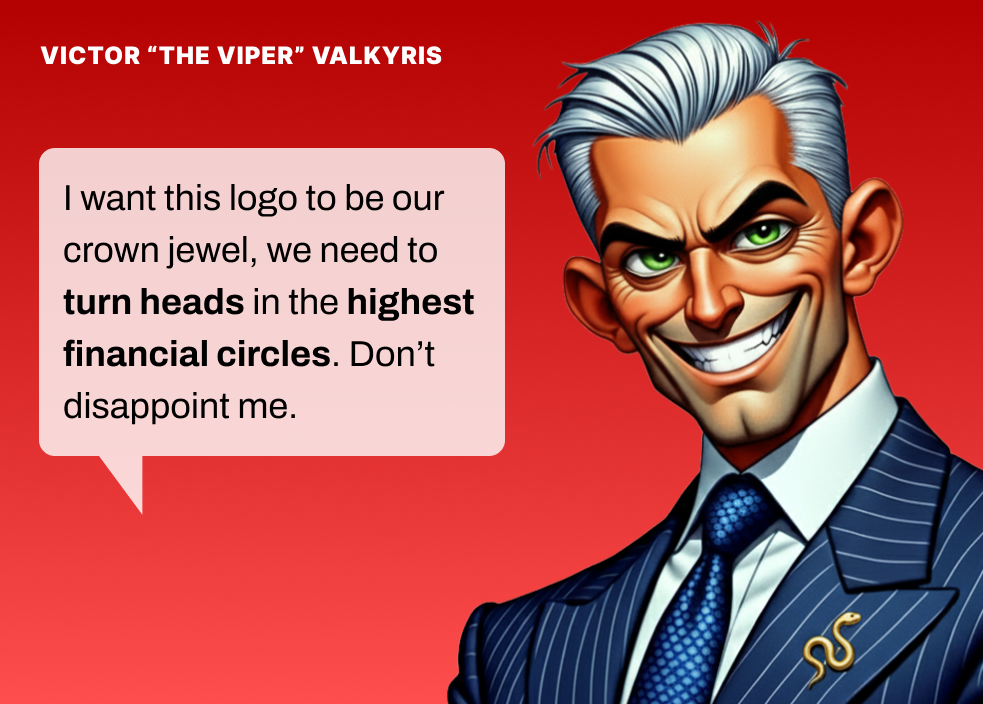 Client Portrait with caption.