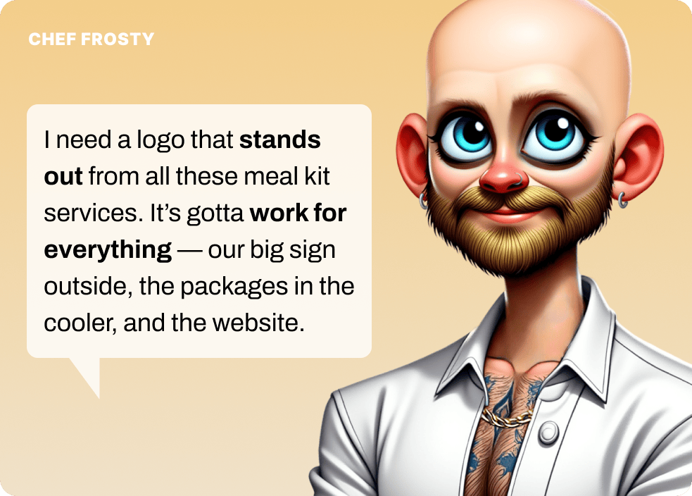 Client Portrait with caption.