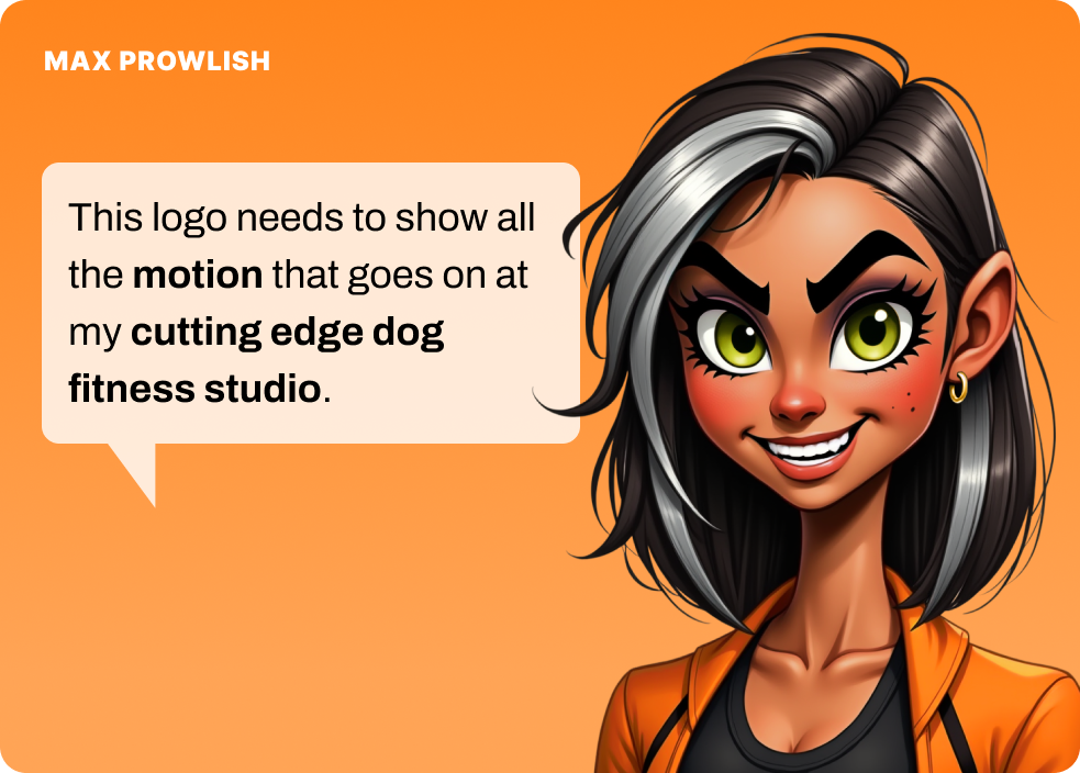 Client Portrait with caption.