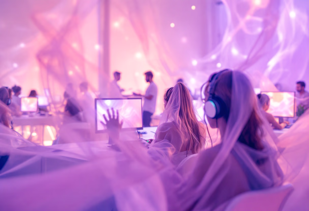 image of community gaming event (for a gaming and entertainment)