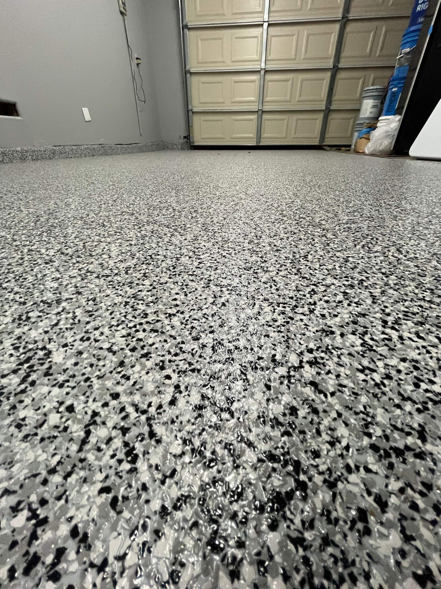Garage flooring installation