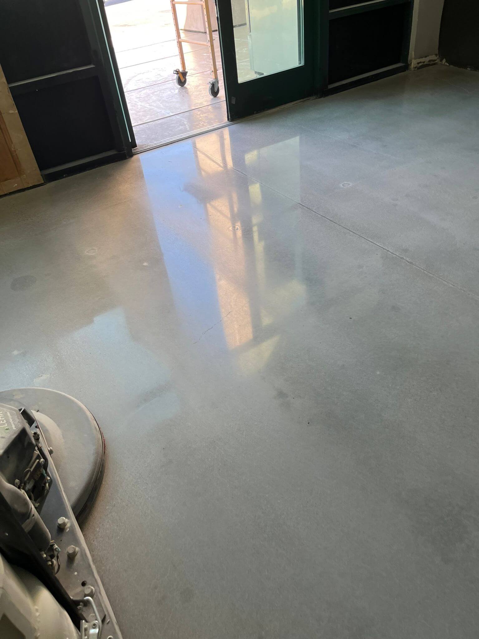 Decorative polished concrete flooring