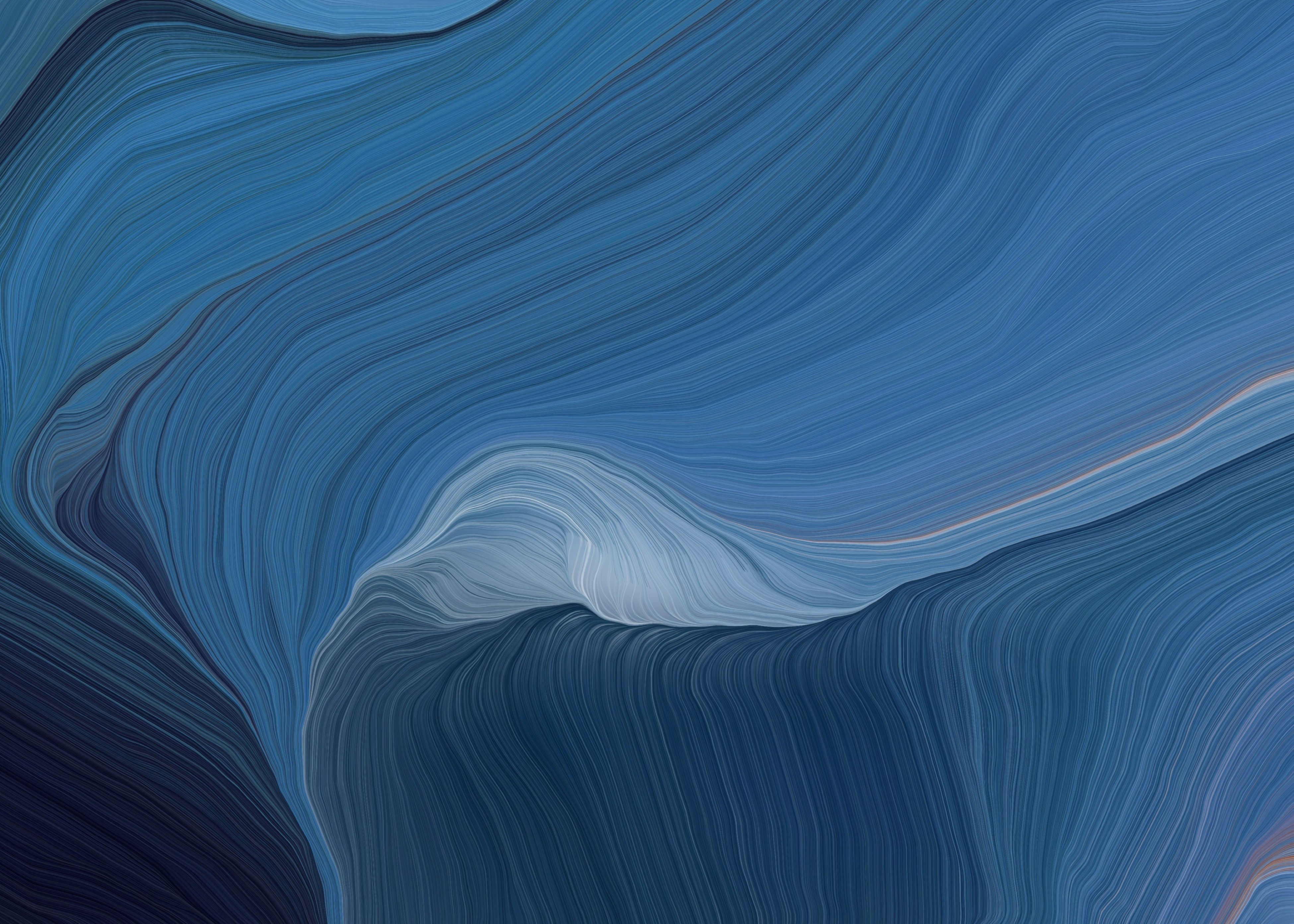 An abstract blue background with wavy lines.