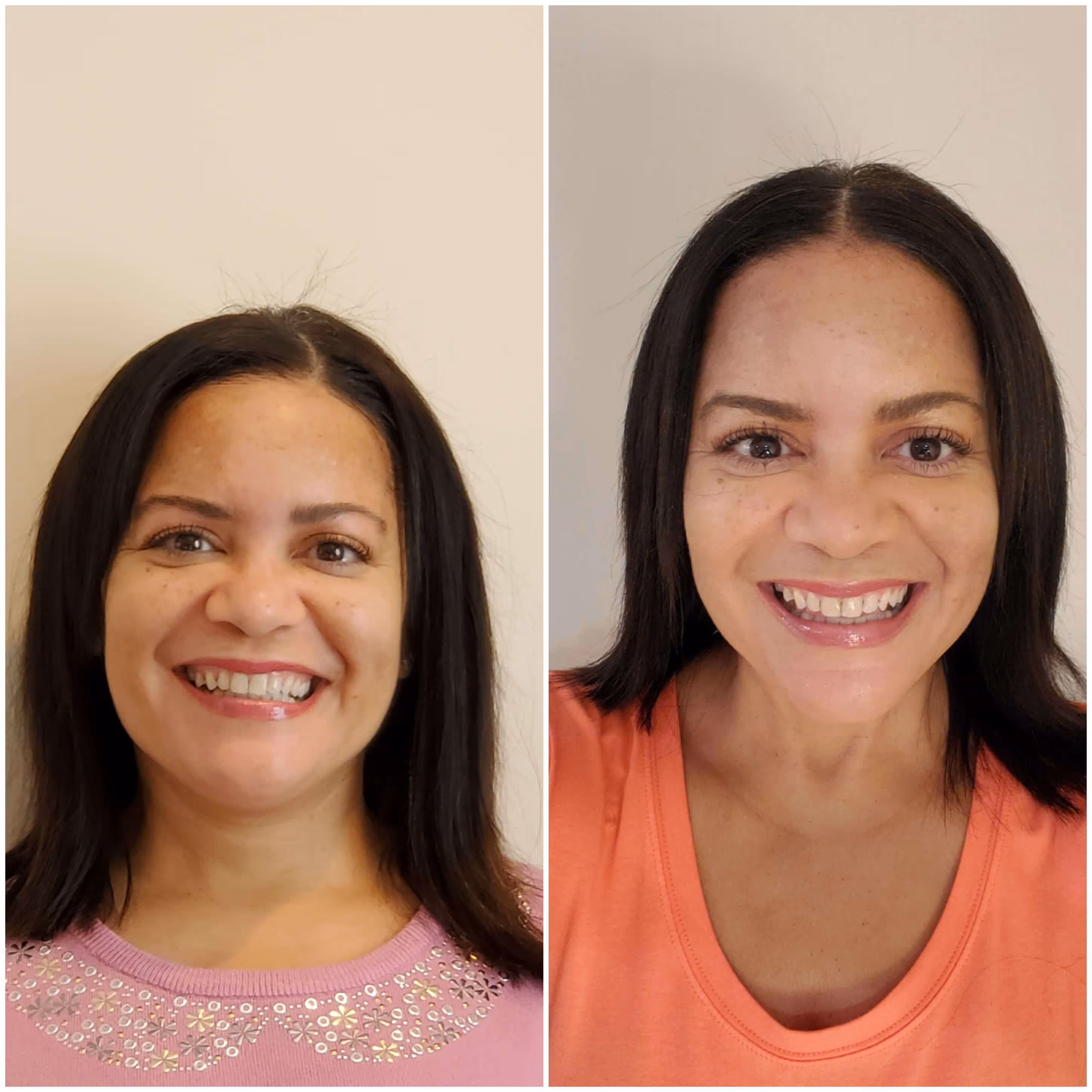 Before and after image showing a Ayanna Sylvey's personal transformation, symbolizing the success and freedom achieved through effort