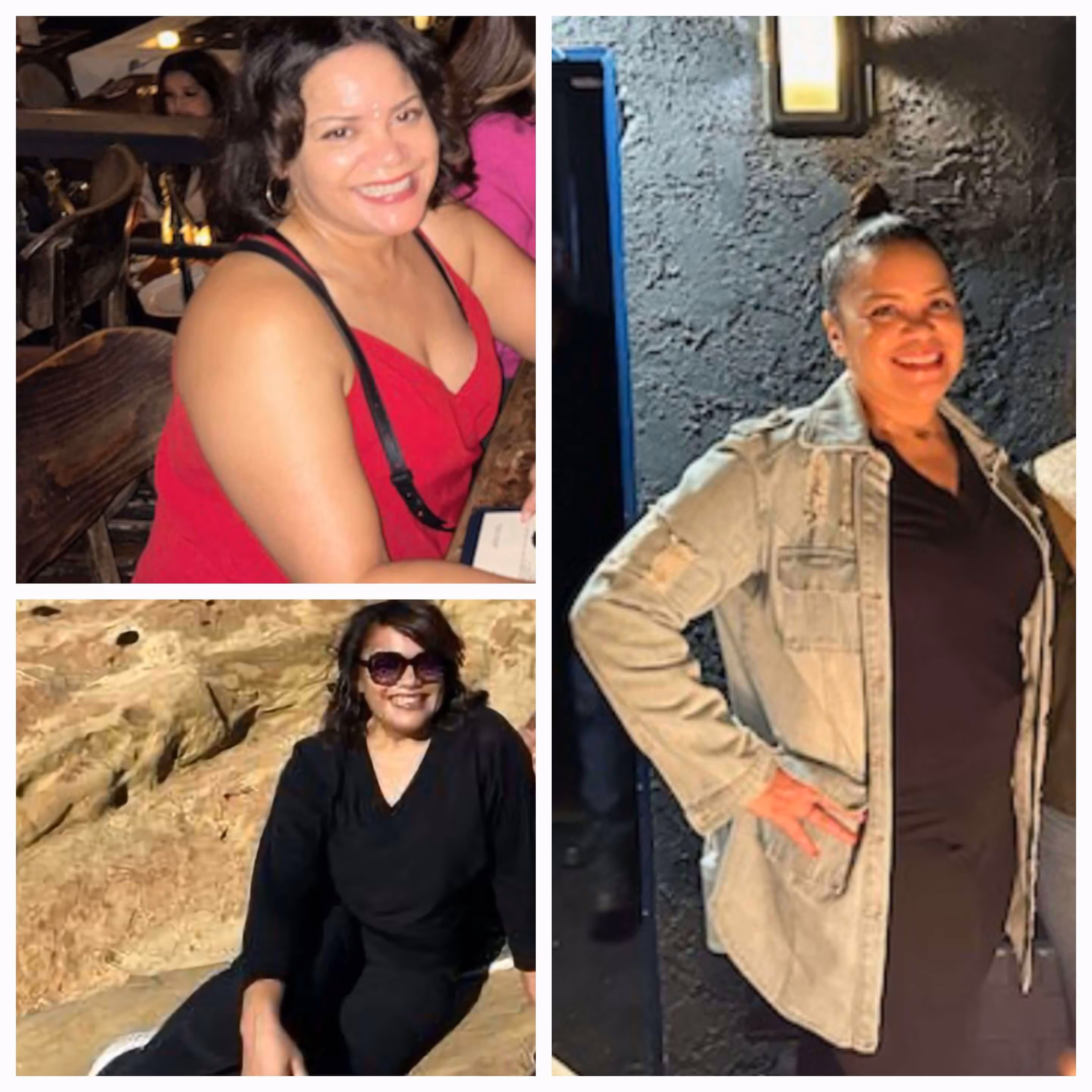 Before and after image showing a Ayanna Sylvey's personal transformation, symbolizing the success and freedom achieved through effort.