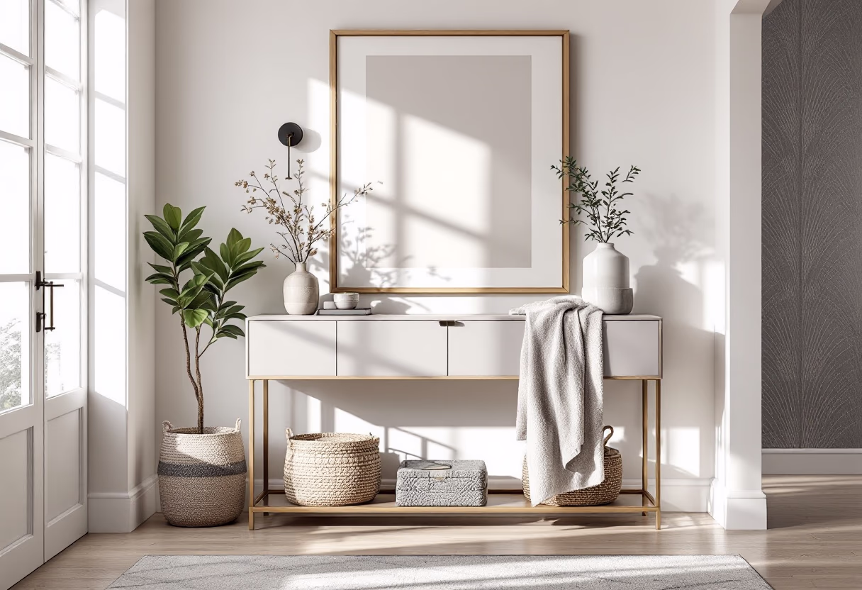 [background image] image of a home with seasonal decor (for a cleaning service)