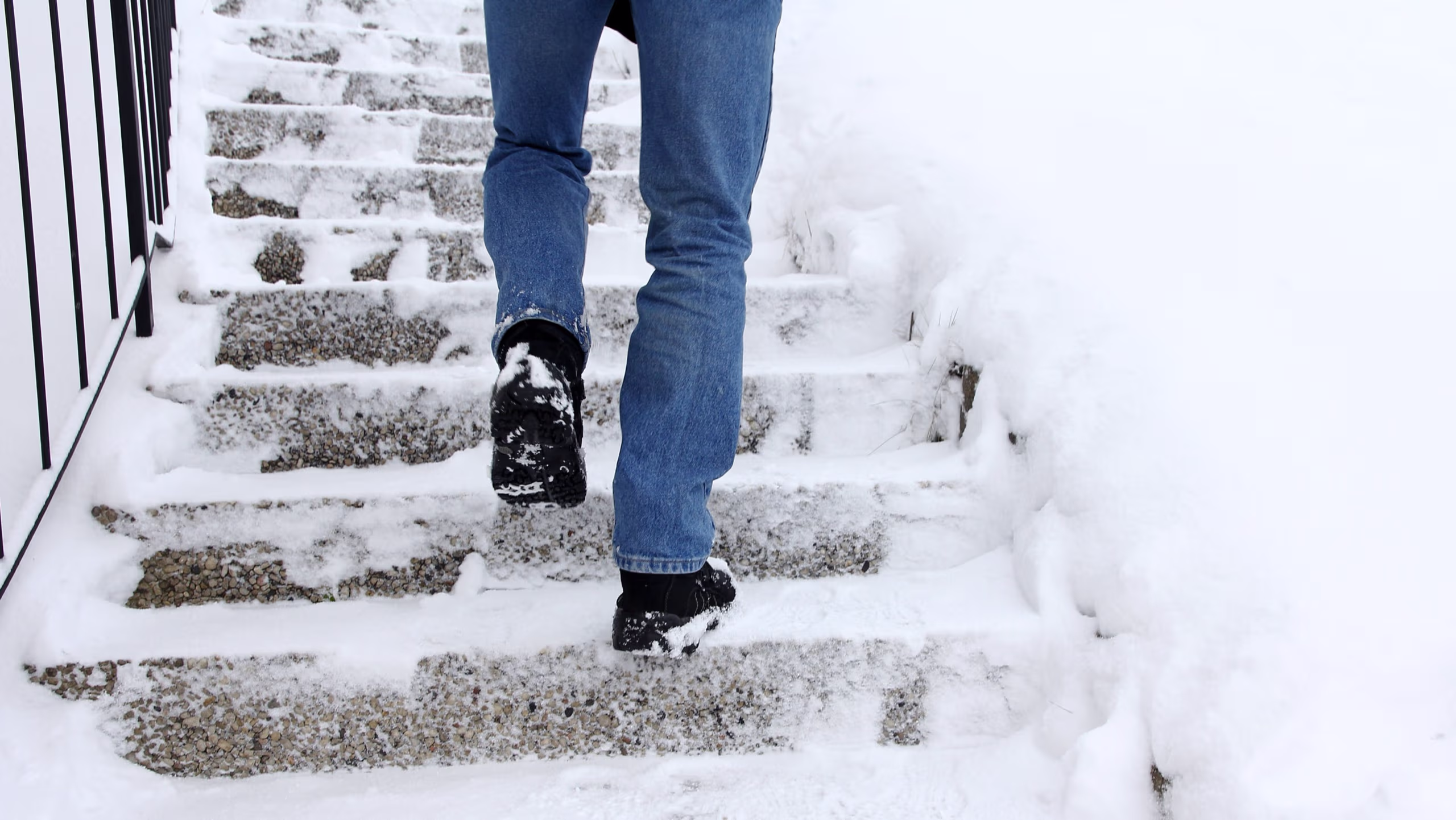 Icy Staircase Fall