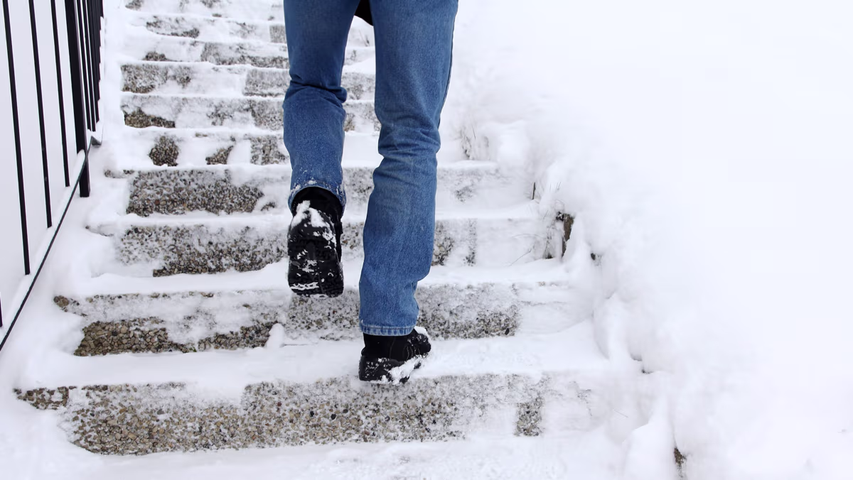 Icy Staircase Fall
