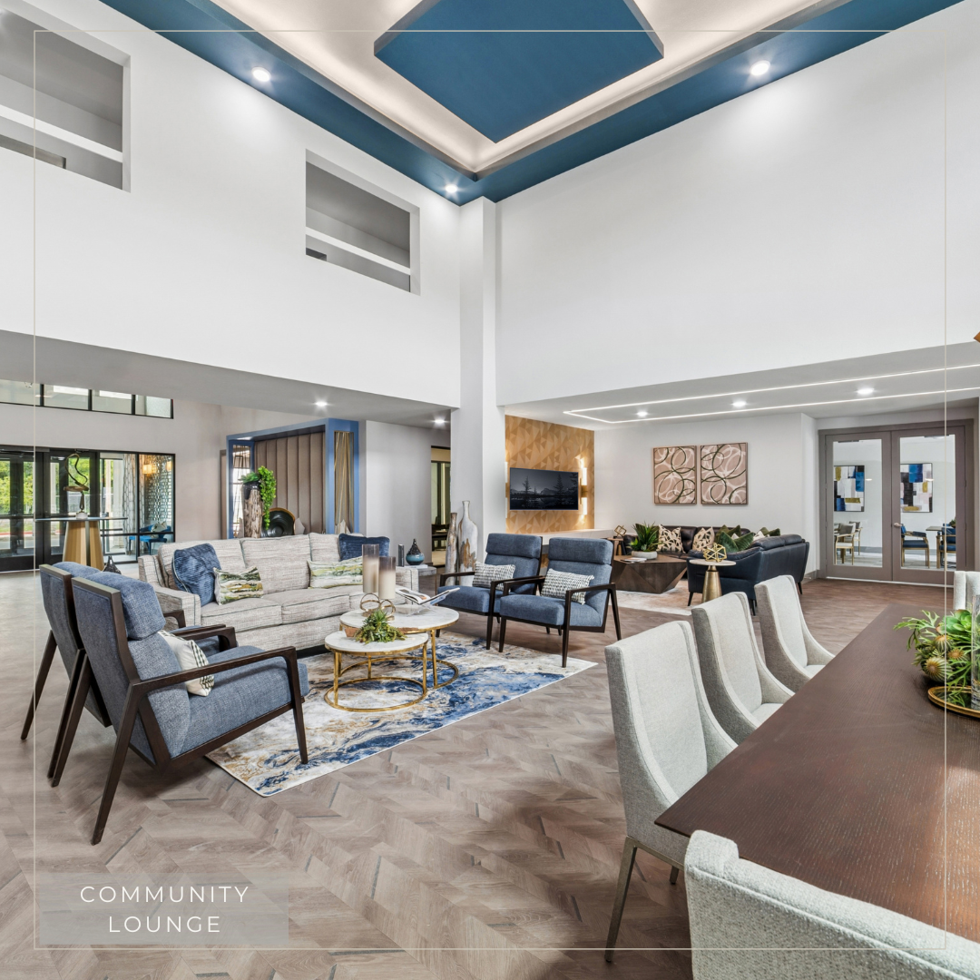 Community lounge with seating 