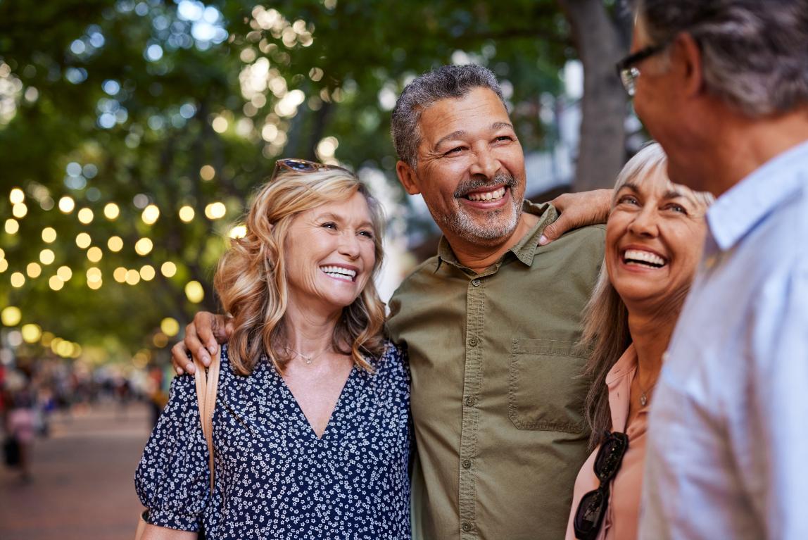 Friends Hugging Stock Photo