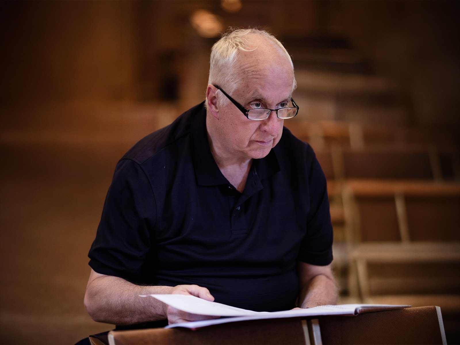 Paul Patterson reading a score