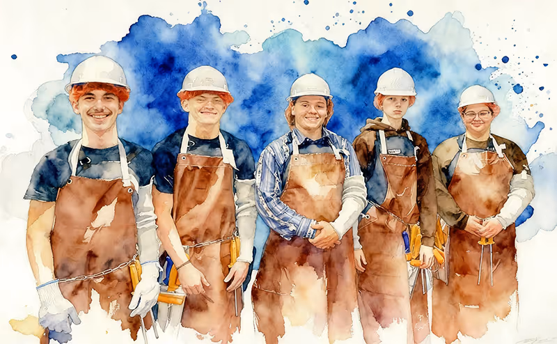 Students of WISD in the Meat Lab CTE Program.