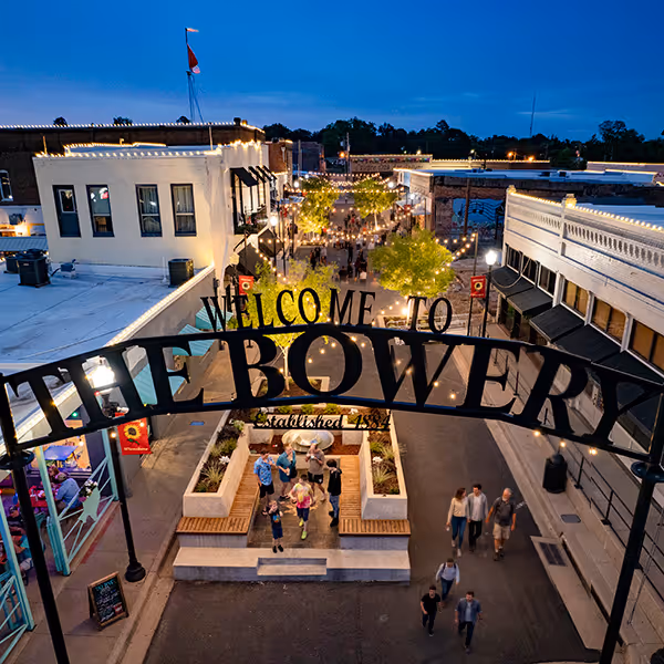 The Bowery in Winnsboro Texas Drone Photo