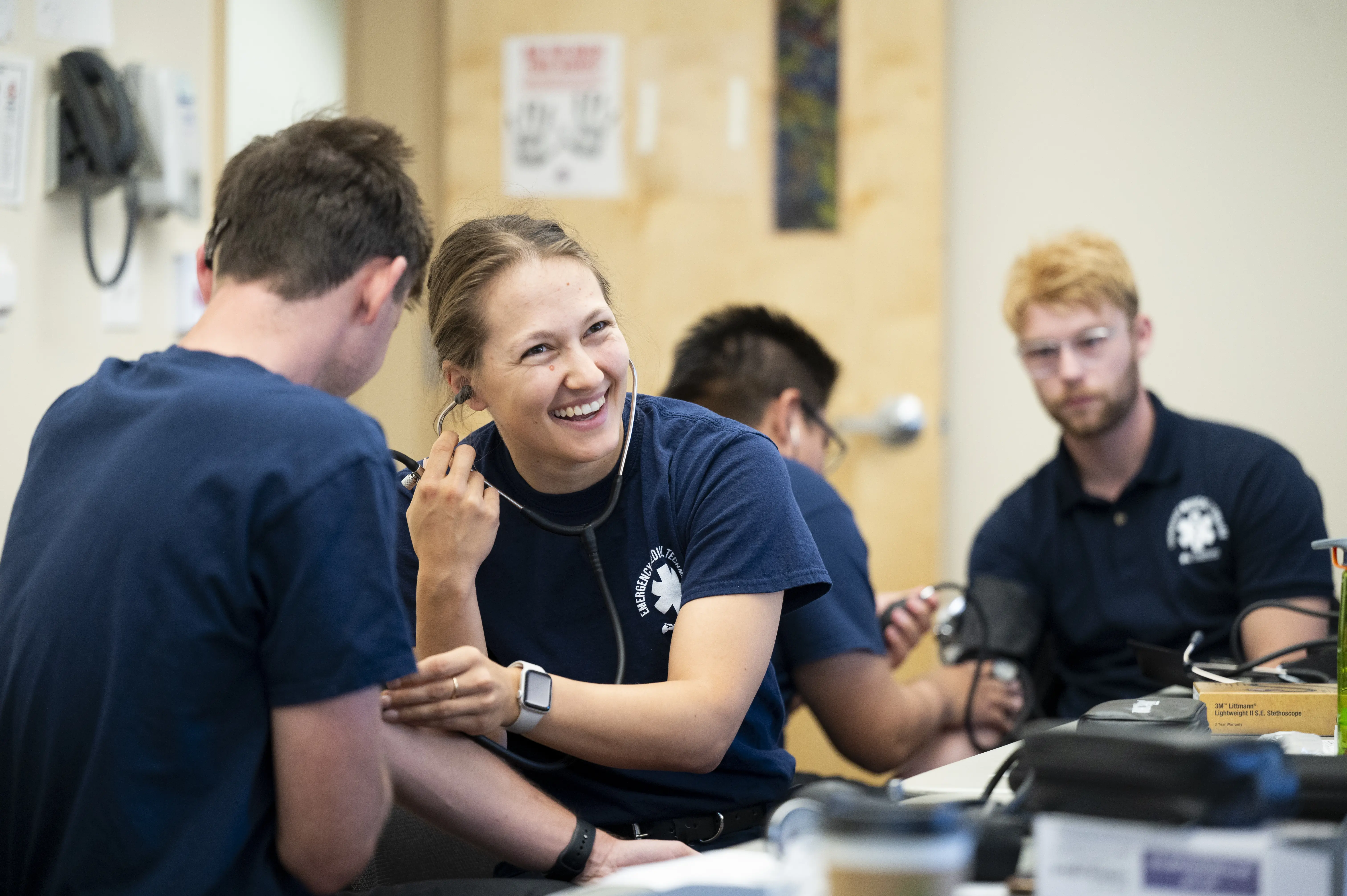 first responder students learning life saving techniques