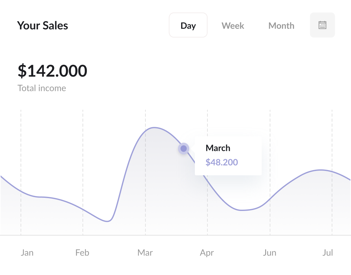 Launchist dashboard UI mockup on a light background