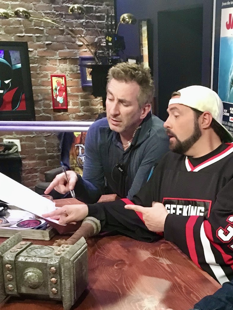 Larry Struber working on Hollywood script.