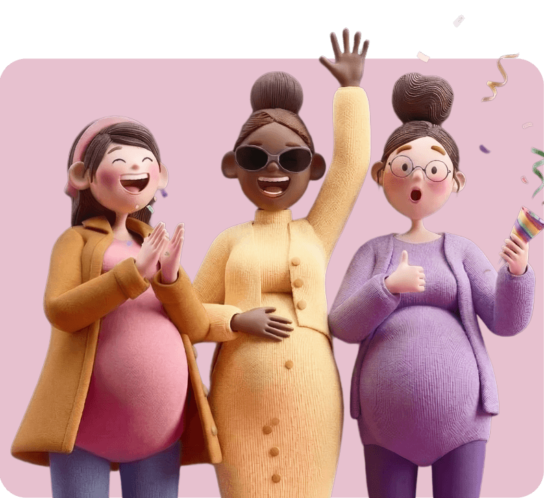 Two books titled 'Carried with Love' with covers showing a pregnant woman and a cartoon woman reading.