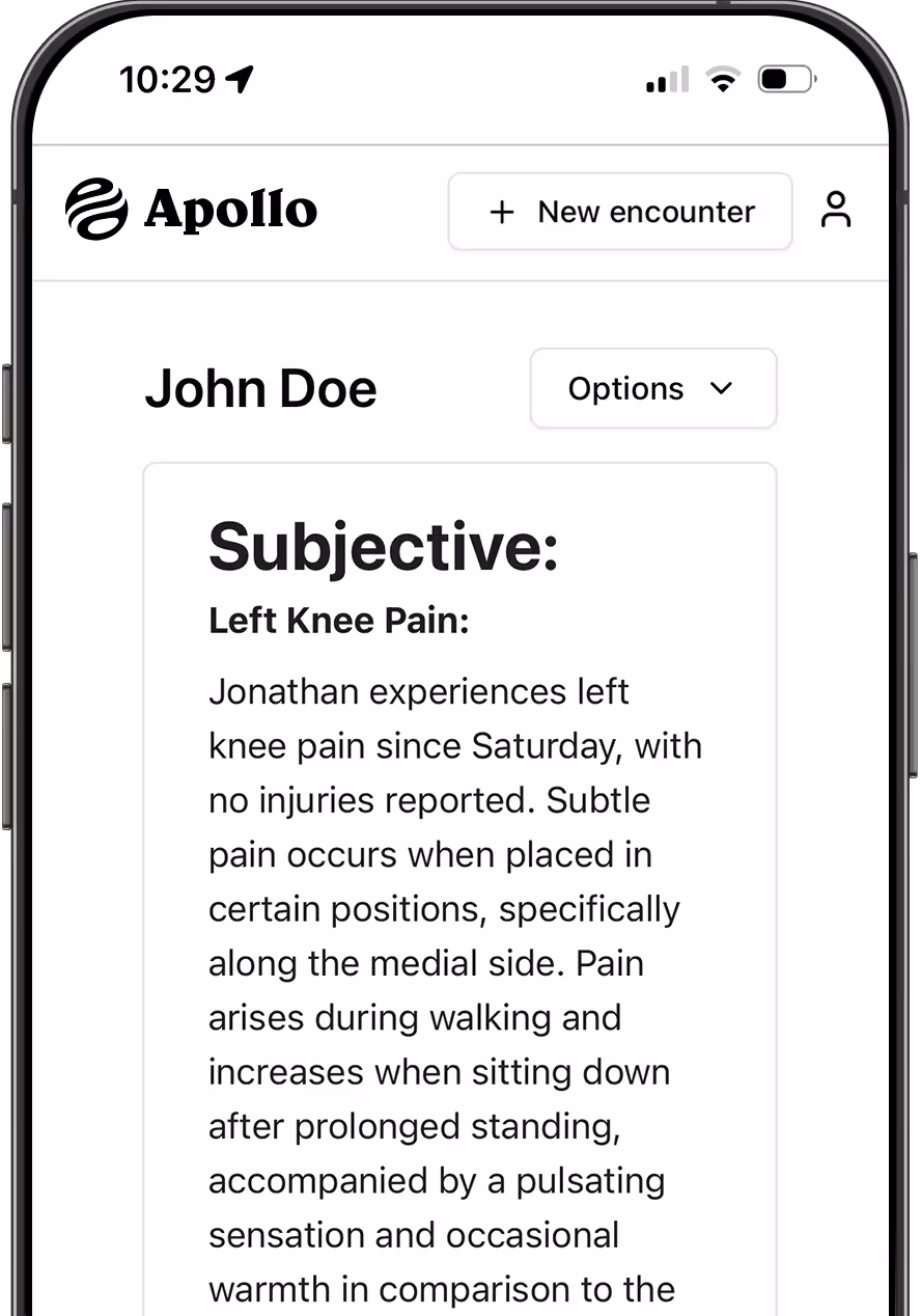 Mobile screenshot of Apollo AI website