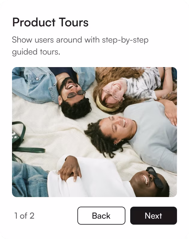 Onboarding product tours