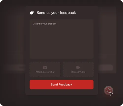 In-app feedback widget