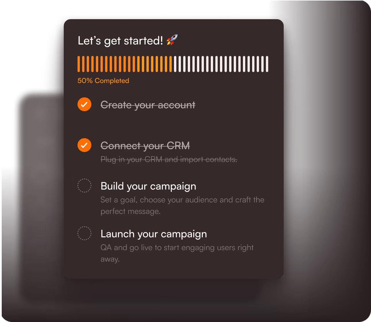 User onboarding checklist