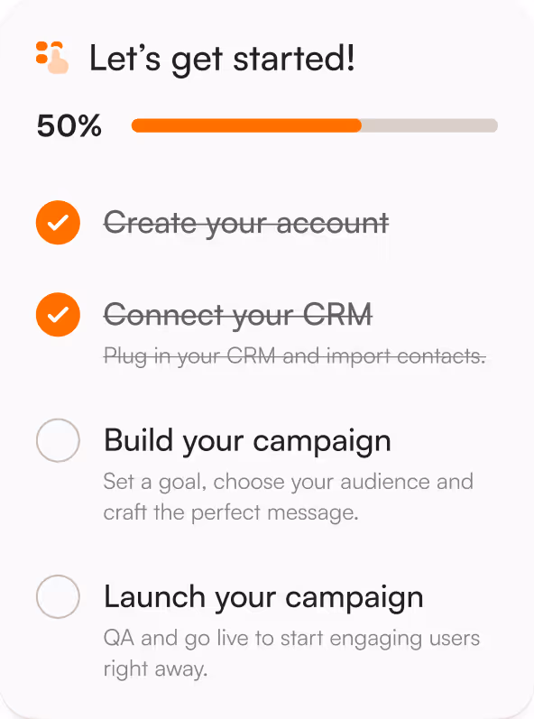In product onboarding checklist