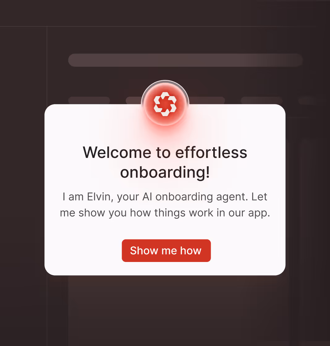 Welcome tour in Flown application