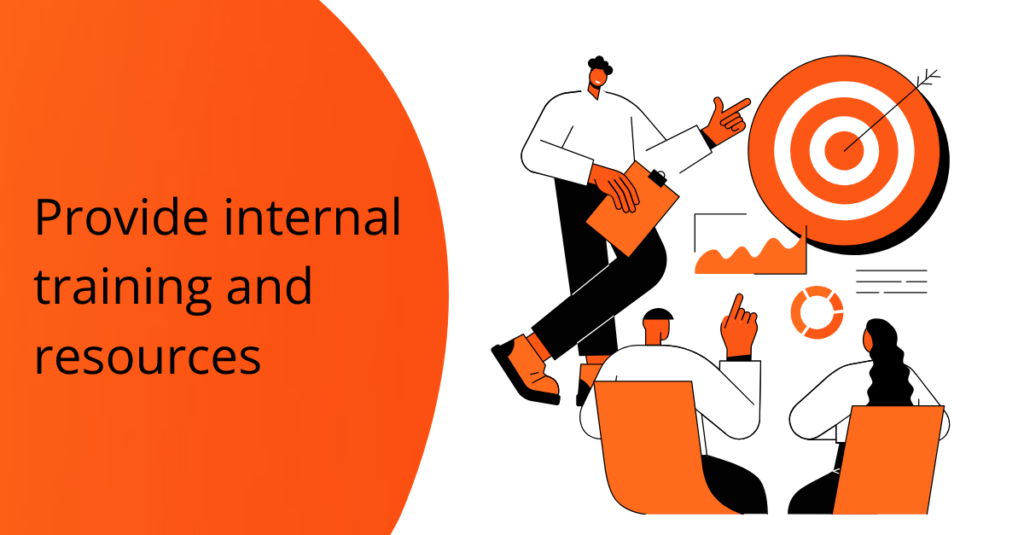 internal resources traingin cartoon with orange background