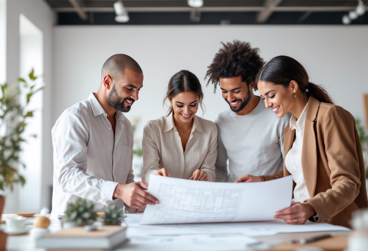 image of landscape design team planning