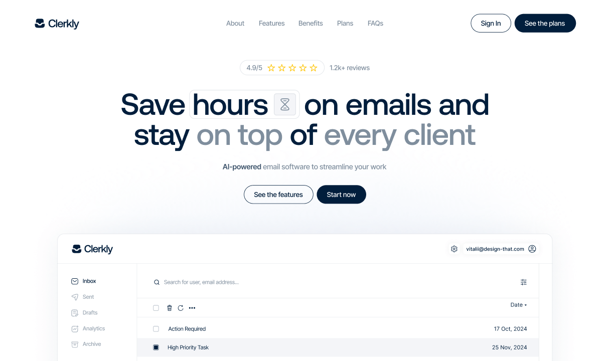 SaaS landing page hero section design