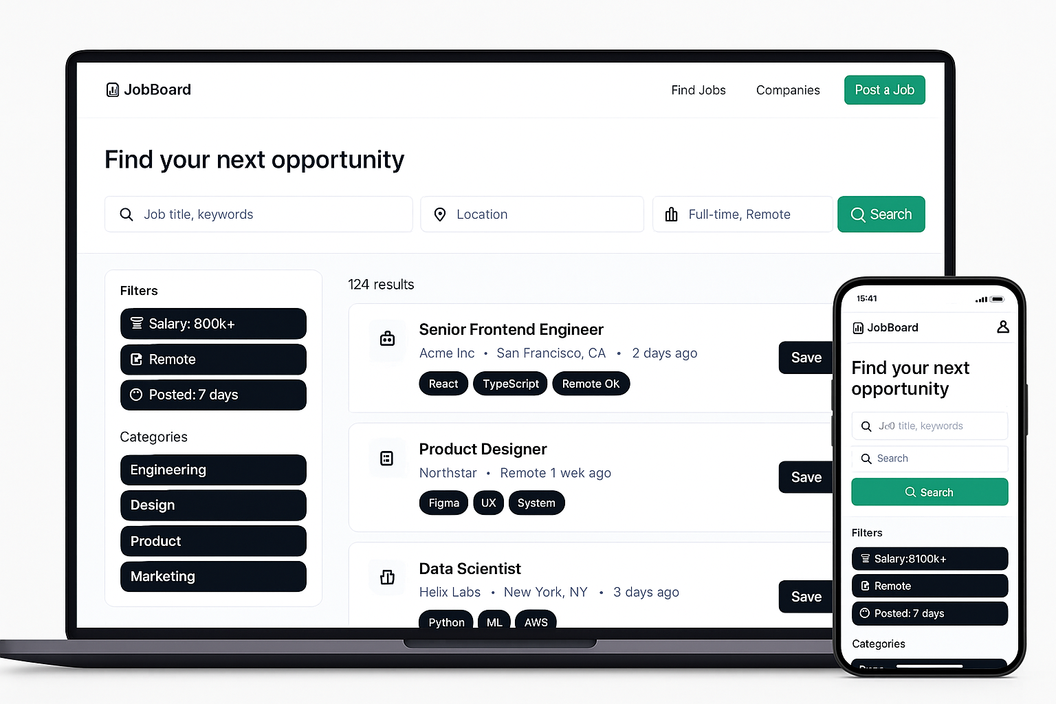 mobile friendly modern design