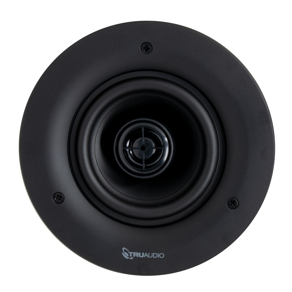 4" High Output Round 2-way In-Ceiling Frameless Speaker, Poly Woofer, 1/2 PEI Tweeter, 5-50W, 8 ohms