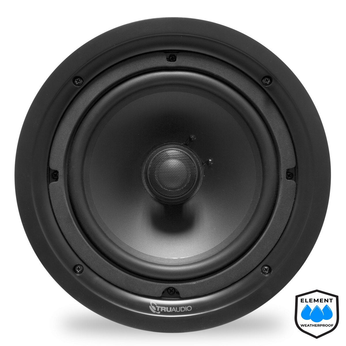 6.5" In-Ceiling Frameless Speaker, Poly Woofer, Weatherproof Treatment