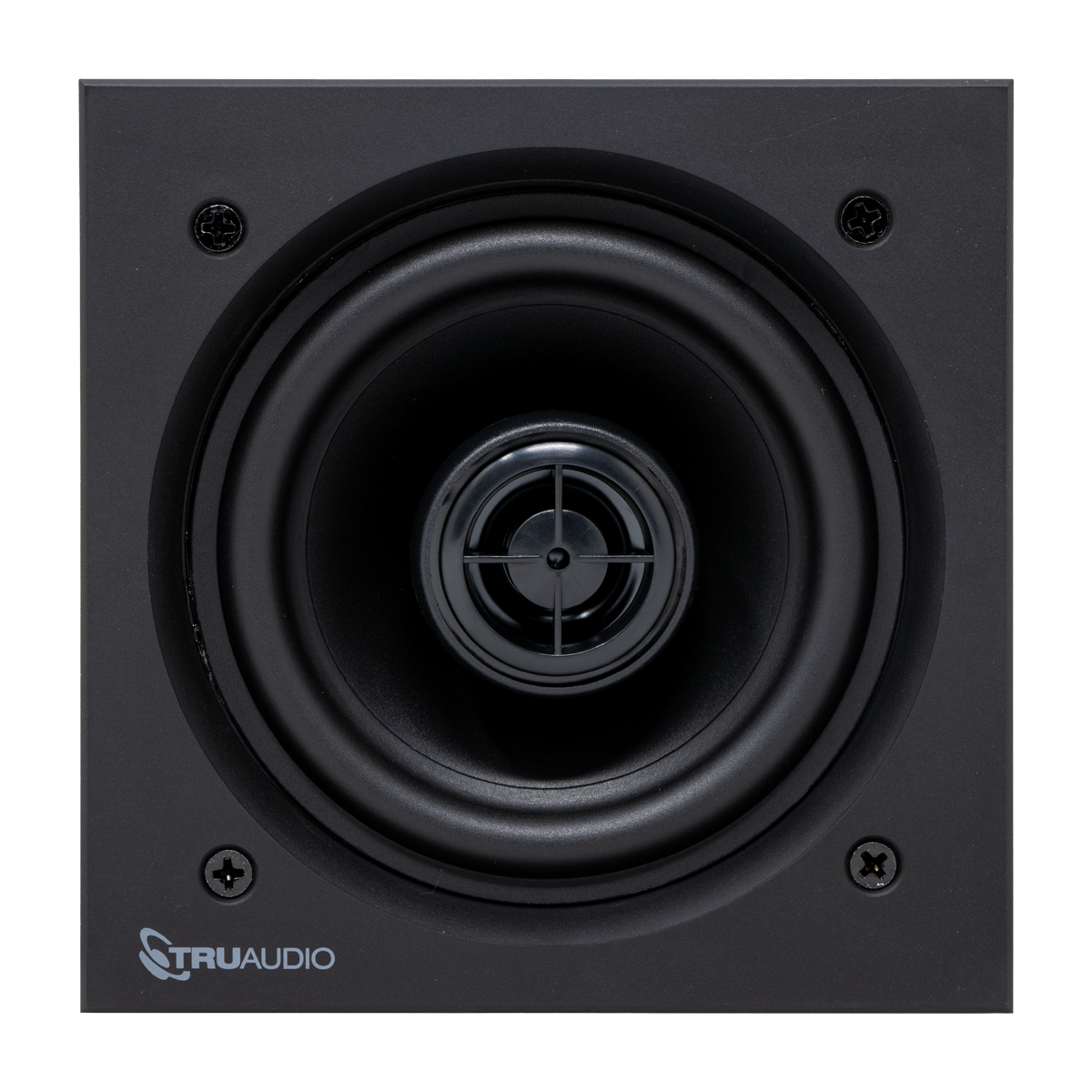 4" High Output Square 2-way In-Ceiling Frameless Speaker, Poly Woofer, 1/2 PEI Tweeter, 5-50W, 8 ohms